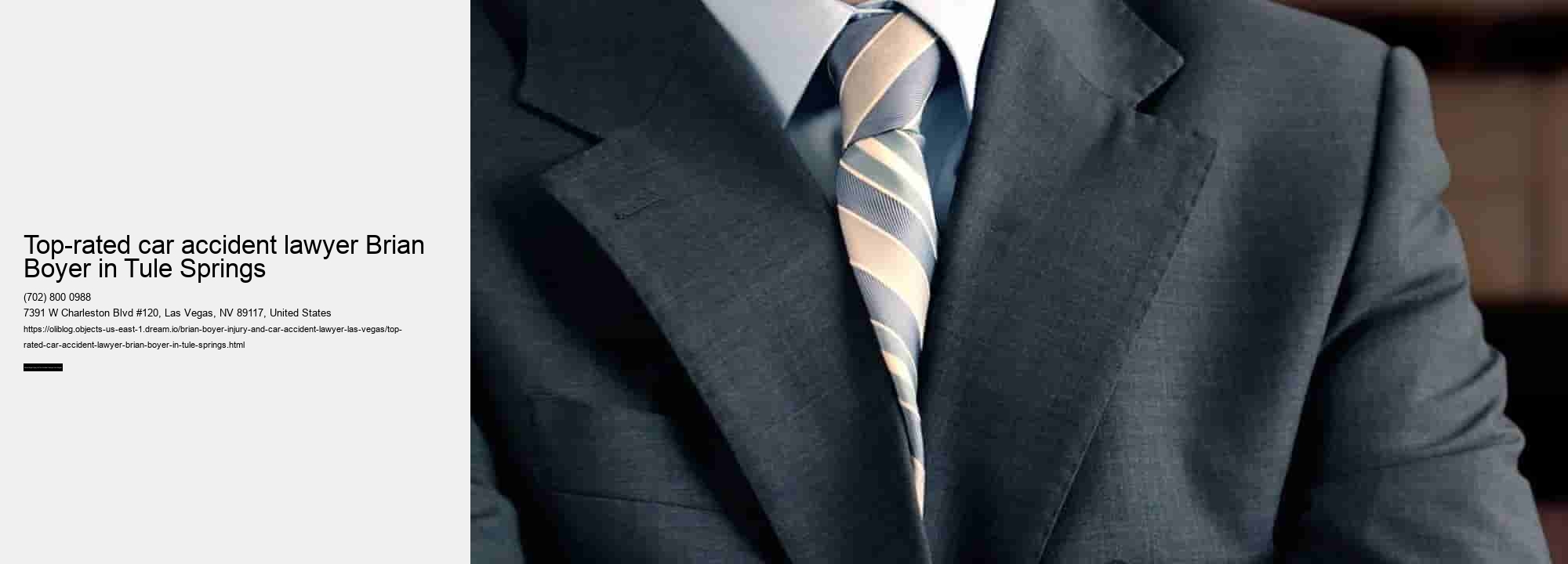 Top-rated car accident lawyer Brian Boyer in Tule Springs