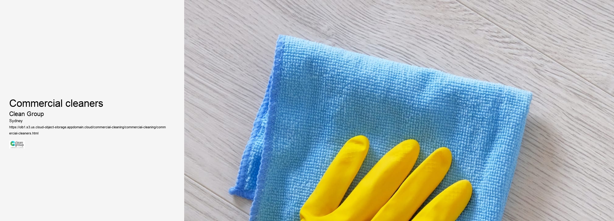 Commercial cleaners