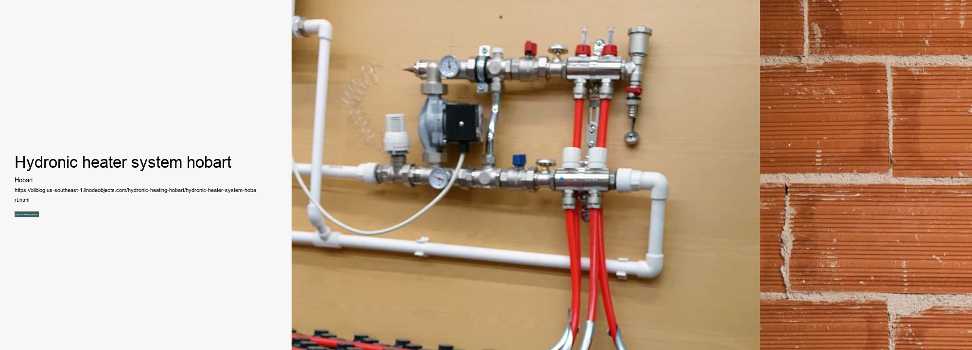 hydronic heater system hobart