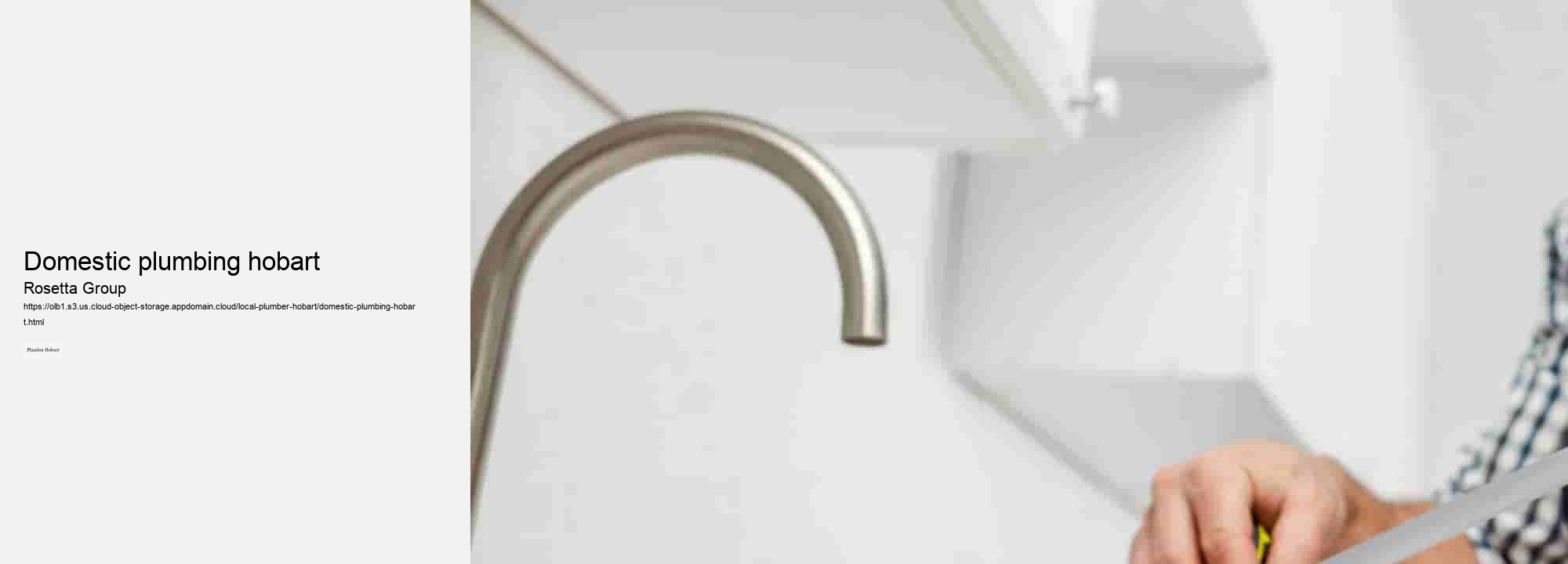 domestic plumbing hobart