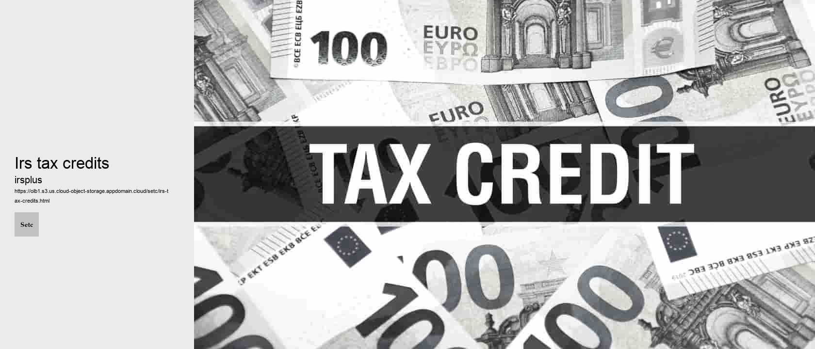 Irs tax credits