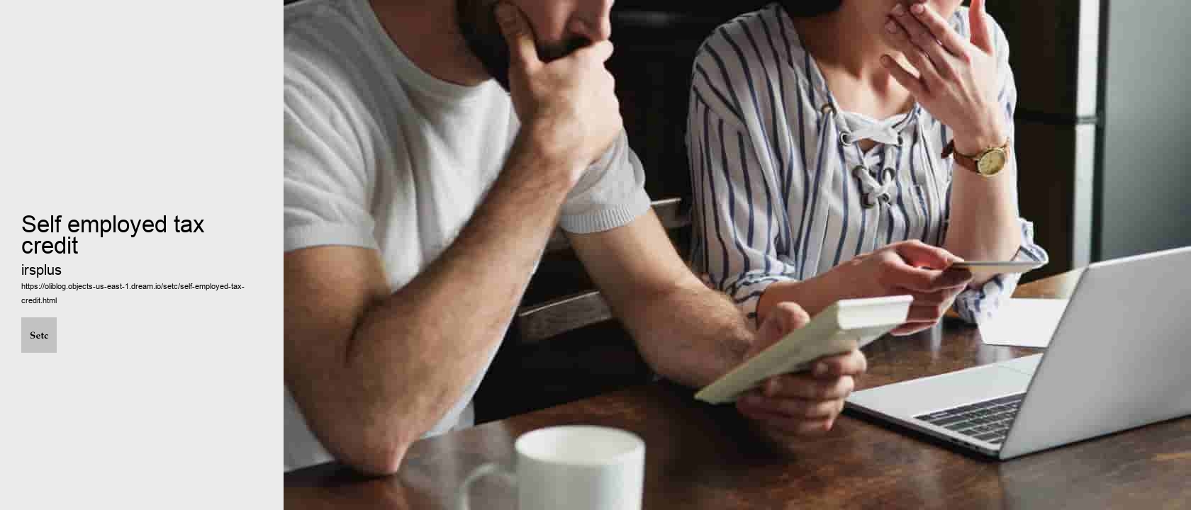 Self employed tax credit